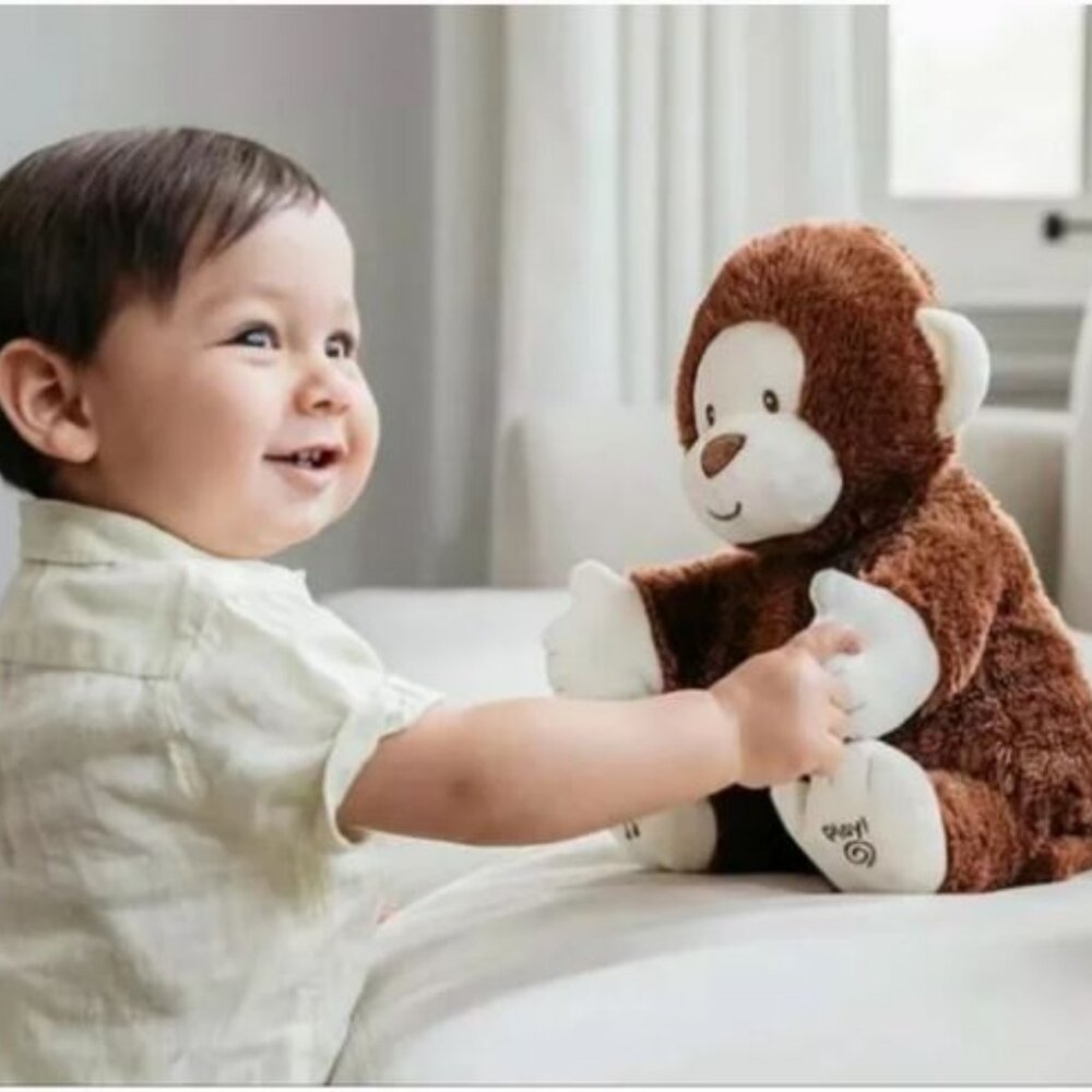 Baby Gund CLAPPY Monkey Animated Sing Play Brown Plush Tested WORKS Plush Animal